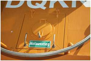 Notausstieg (Lotsenboot Schnatermann)