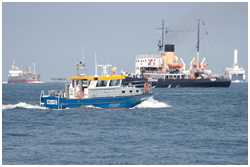 Binnenstreifenboot Stubnitz