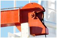 Hydraulikkran auf der Back (Forschungsschiff Alkor)