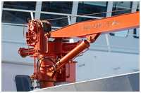 Hydraulikkran auf der Back (Forschungsschiff Alkor)