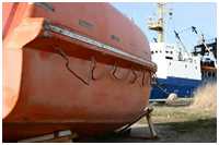 freifallende Rettungsboote